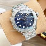 Swiss Super Copy Omega Seamaster Men Blue Face Stainless Steel Strap Watch 41m
